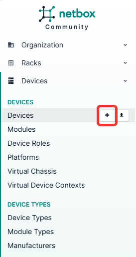 Добавление нового устройства в NetBox