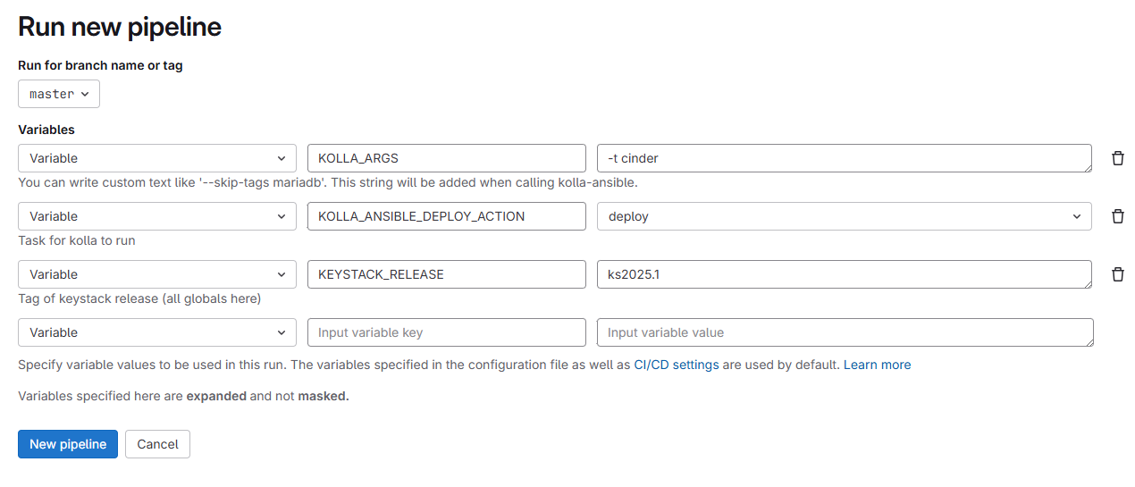 Запуск пайплайна из репозитория