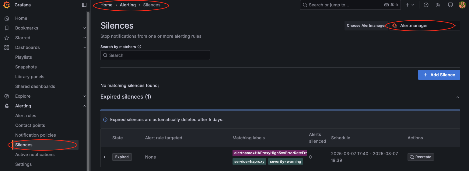 Управление механизмом silence
