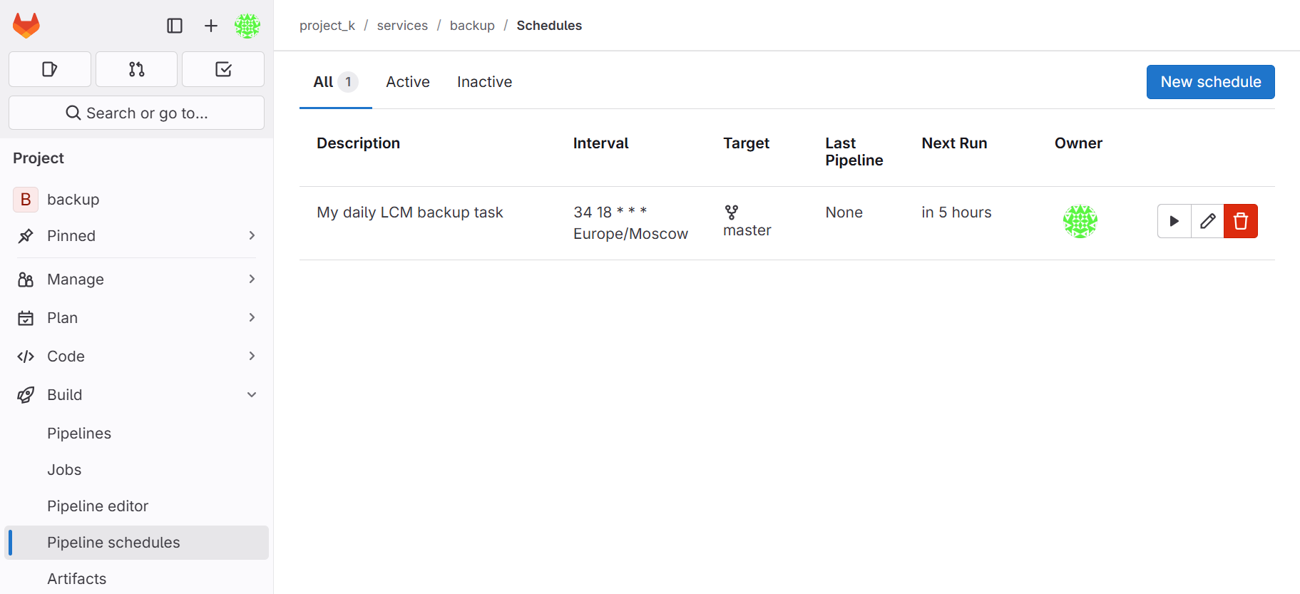 Резервное копирование LCM-узла